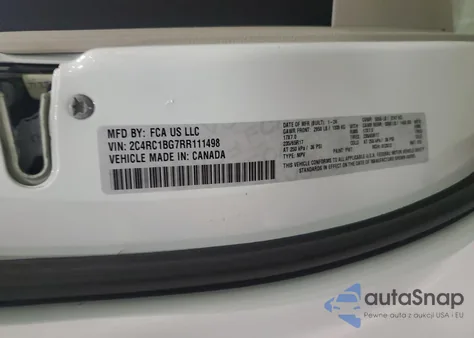 2024 Chrysler Pacifica Touring L из США, поврежденный, VIN 2C4RC1BG7RR111498